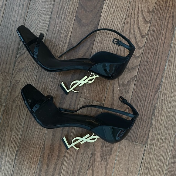 YSL Opyum logo strap shoes in excellent condition, only worn once!